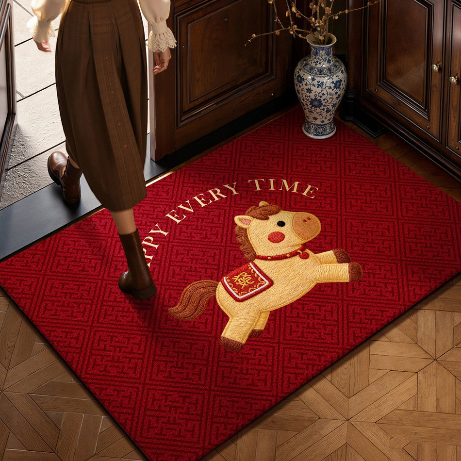 STOCK-"Grand Success" Loop Velvet New Year Mat