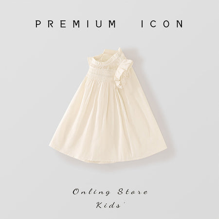 Girls Flying Sleeve French Dress Summer 2025 Princess – Summer Kids Fashion Nepal | Tudoholic