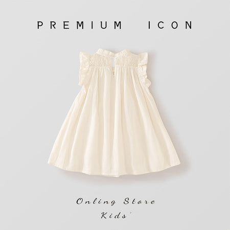 Girls Flying Sleeve French Dress Summer 2025 Princess – Summer Kids Fashion Nepal | Tudoholic