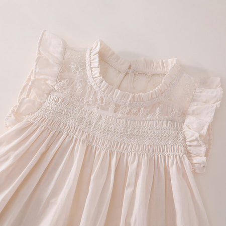 Girls Flying Sleeve French Dress Summer 2025 Princess – Summer Kids Fashion Nepal | Tudoholic