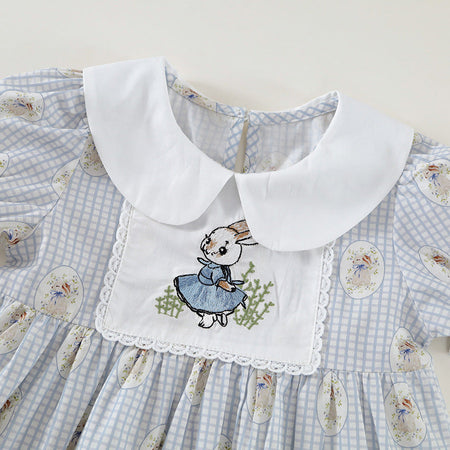 Girls Plaid Animal Embroidery Dress Summer 2026 – Summer Kids Fashion Nepal | Tudoholic