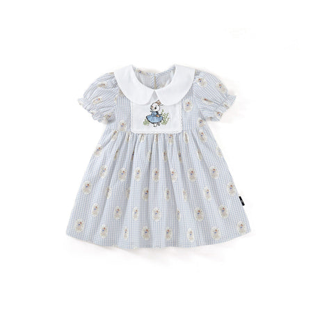 Girls Plaid Animal Embroidery Dress Summer 2026 – Summer Kids Fashion Nepal | Tudoholic