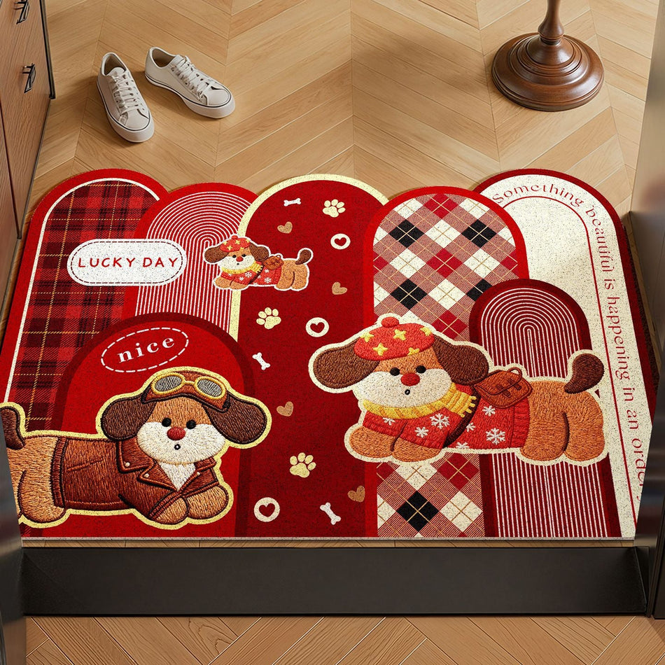 "Special-Shaped" Festive Silk Circle Entrance Mat