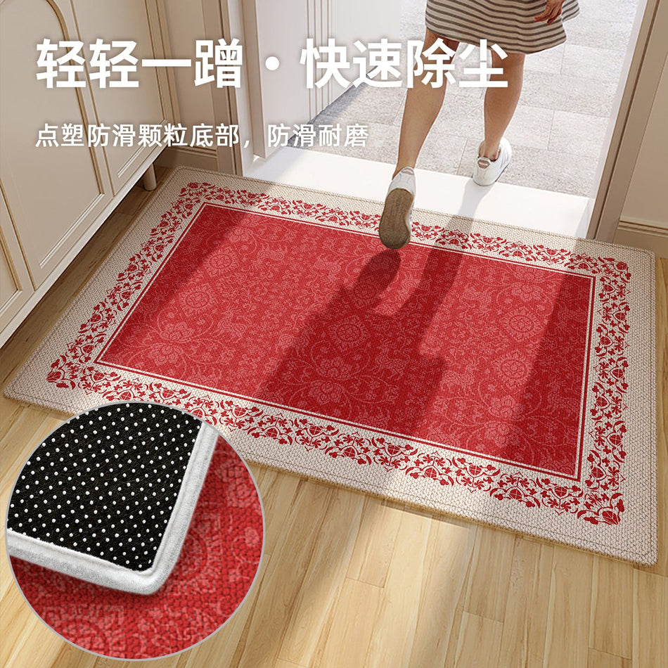 "Grand Entrance" Classy Festive Red Floor Mat