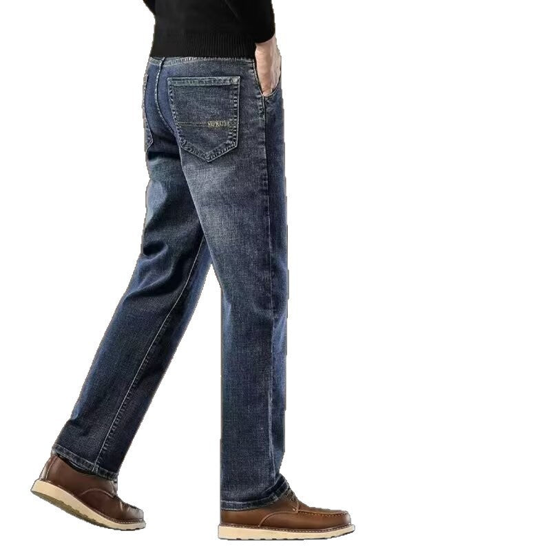 Men's Plus Size Wide-Leg Loose Casual Jeans