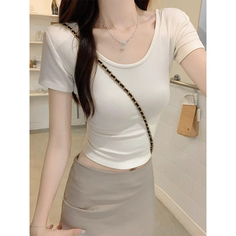 Slim Fit Short Sleeve Women Summer Top 2026