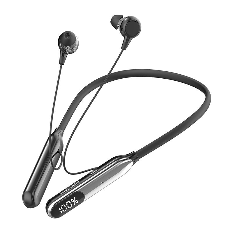 Bluetooth 5.3 Neckband Headphones Digital Display