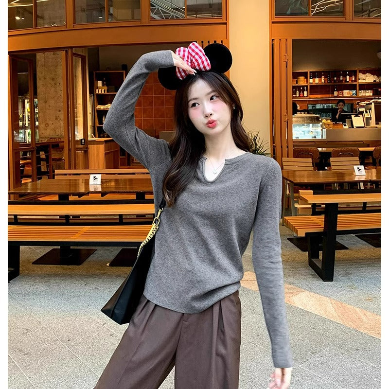 Women's Soft Loose Knit Pullover Long Sleeve Top