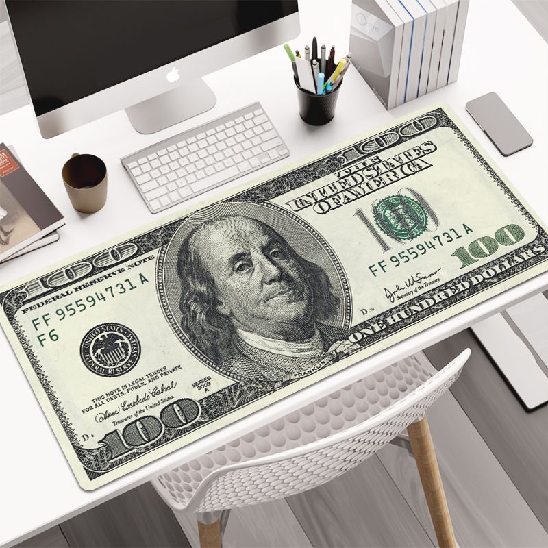 Oversized Dollar Design Gaming Mouse Pad Desk Mat