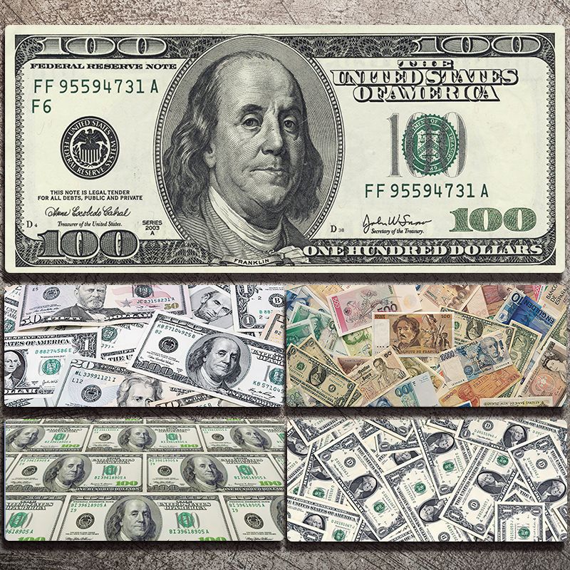 Oversized Dollar Design Gaming Mouse Pad Desk Mat