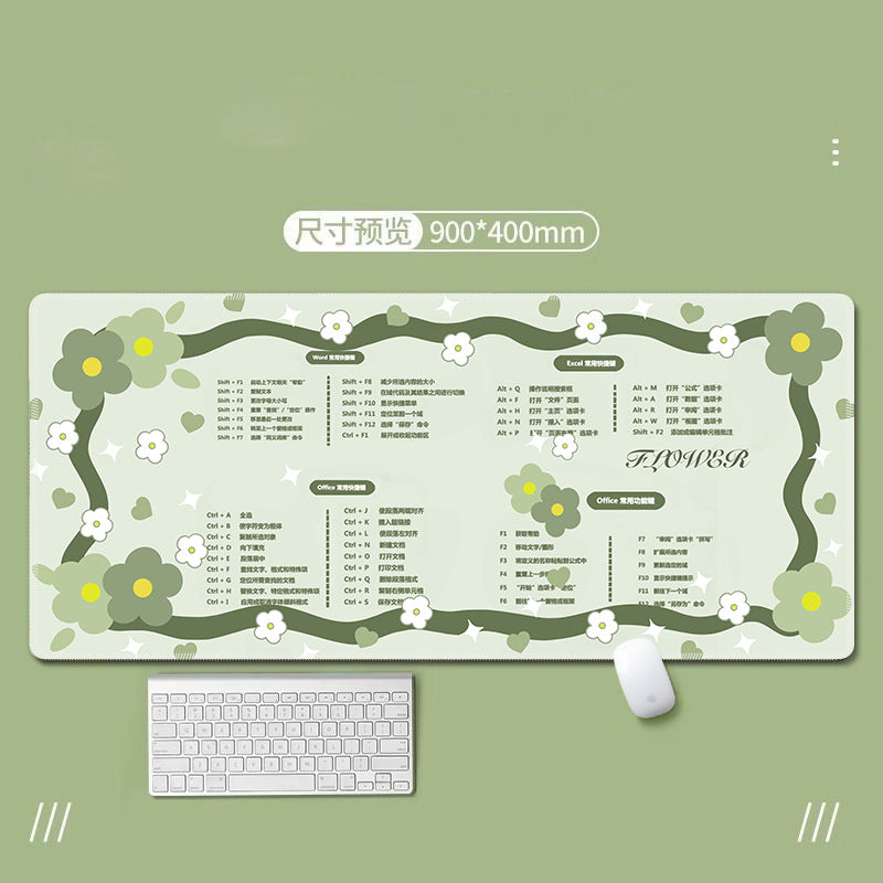Green Eye Protection Oversized Desk Mouse Pad
