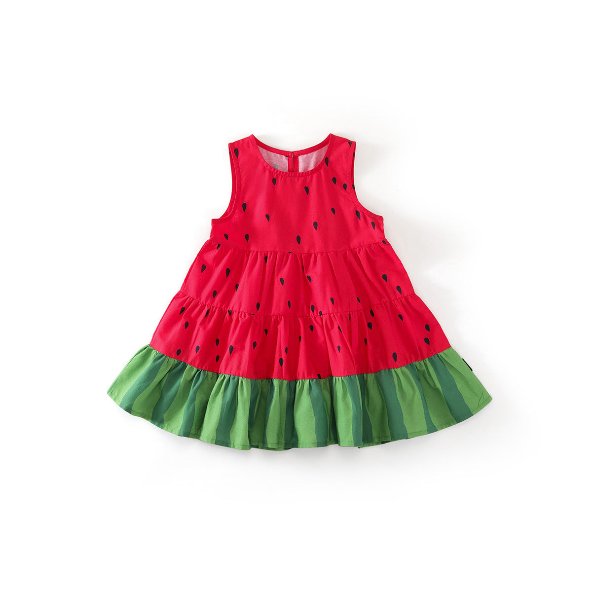 Girls Red Watermelon Summer Vest Dress 2025 Sweet Style – Summer Kids Fashion Nepal | Tudoholic