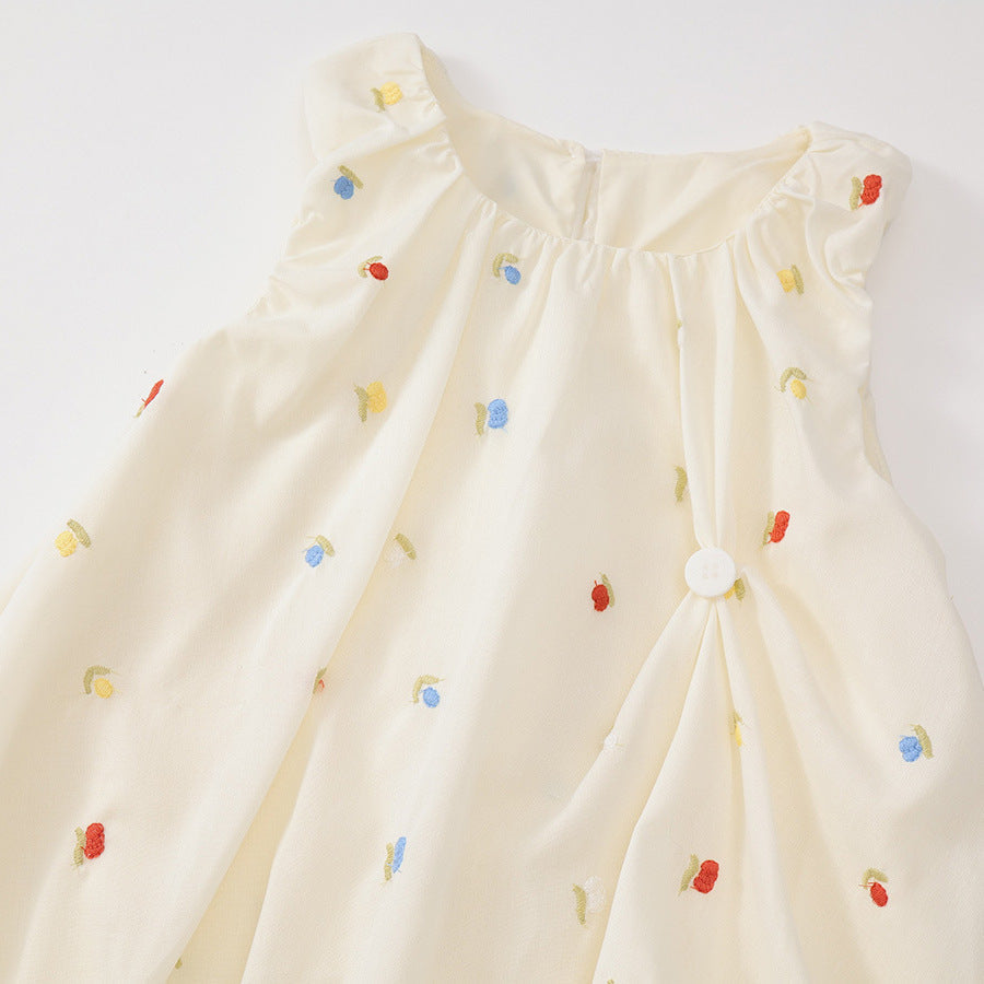 Girls Summer Princess Floral Sleeveless Dress 2025 – Summer Kids Fashion Nepal | Tudoholic