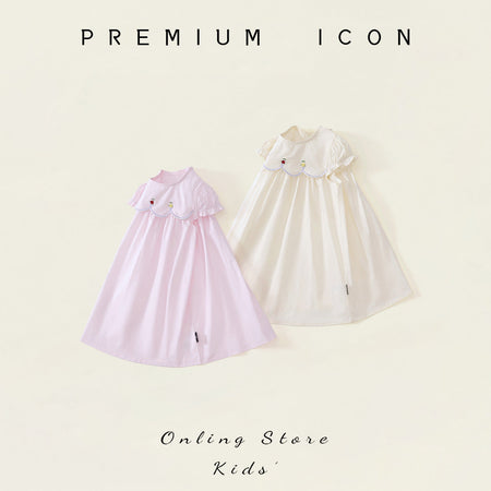Girls French Rose Embroidered Summer Dress 2025 – Summer Kids Fashion Nepal | Tudoholic