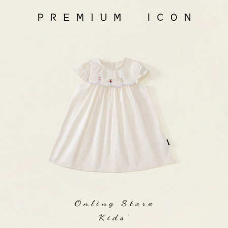 Girls French Rose Embroidered Summer Dress 2025 – Summer Kids Fashion Nepal | Tudoholic