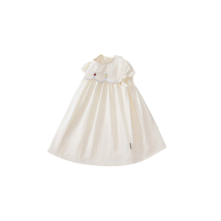 Girls French Rose Embroidered Summer Dress 2025 – Summer Kids Fashion Nepal | Tudoholic