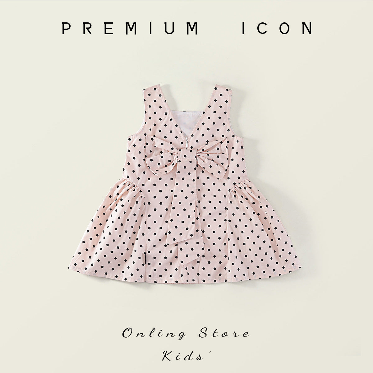 Girls Polka Dot Bow Summer Dress Korean Style – Summer Kids Fashion Nepal | Tudoholic