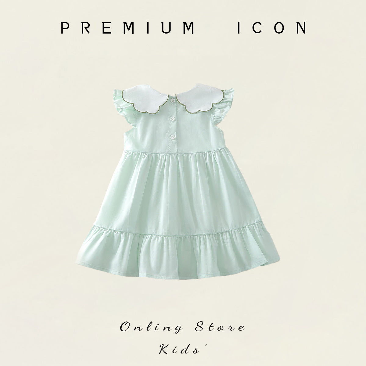 Girls Embroidered Lapel Cake Dress Summer Style – Summer Kids Fashion Nepal | Tudoholic