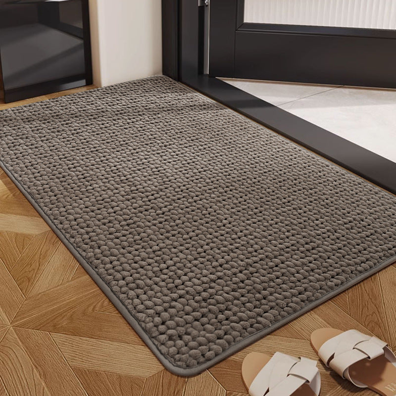 "Cloud-Touch" Elite: High-Density Chenille Bathroom Mat