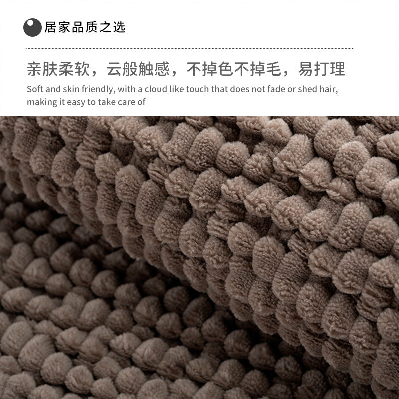 "Cloud-Touch" Elite: High-Density Chenille Bathroom Mat