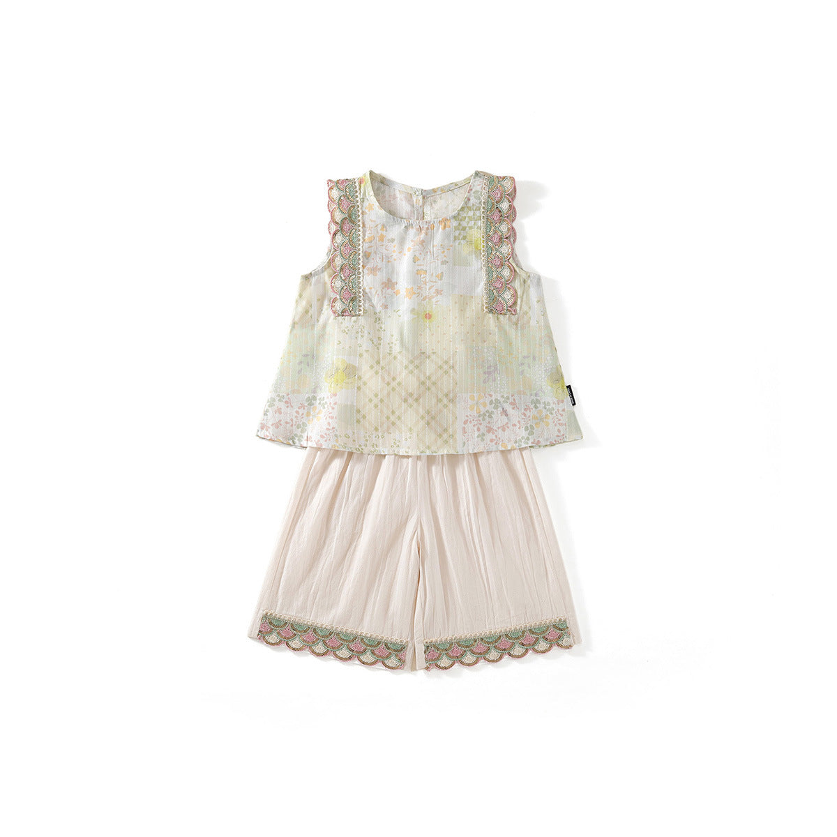 Girls Floral Sleeveless Wide Leg Jumpsuit Set – Kids Fashion Nepal | Tudoholic