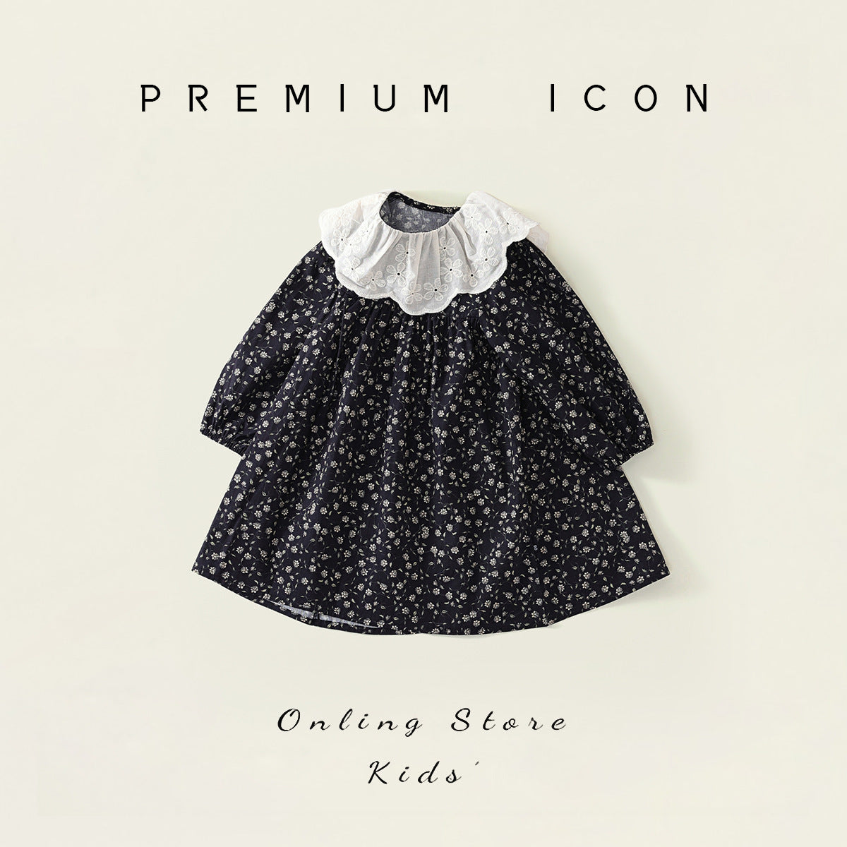 Girls Floral Cotton Princess Dress Retro Style – Kids Fashion Nepal | Tudoholic