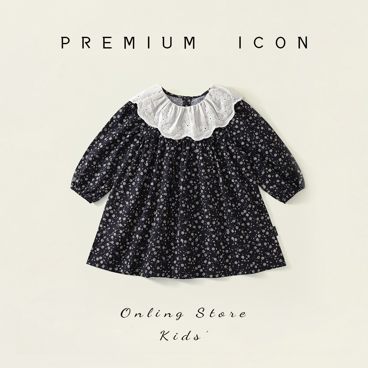 Girls Floral Cotton Princess Dress Retro Style – Kids Fashion Nepal | Tudoholic