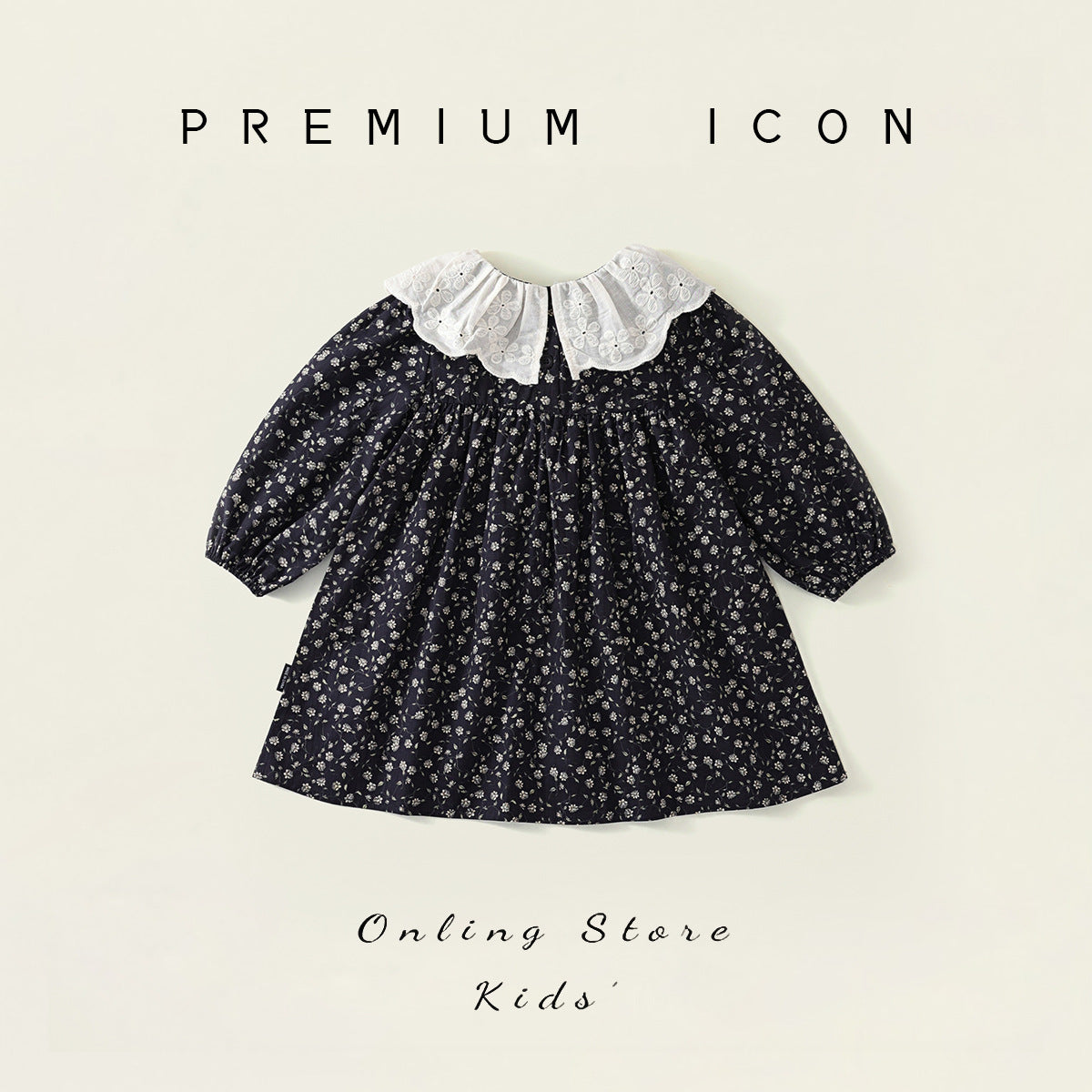 Girls Floral Cotton Princess Dress Retro Style – Kids Fashion Nepal | Tudoholic