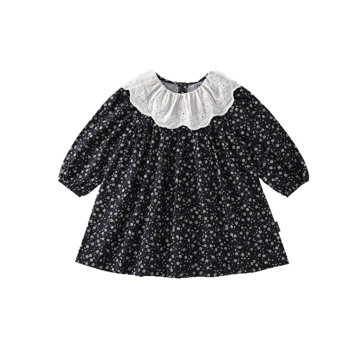 Girls Floral Cotton Princess Dress Retro Style – Kids Fashion Nepal | Tudoholic