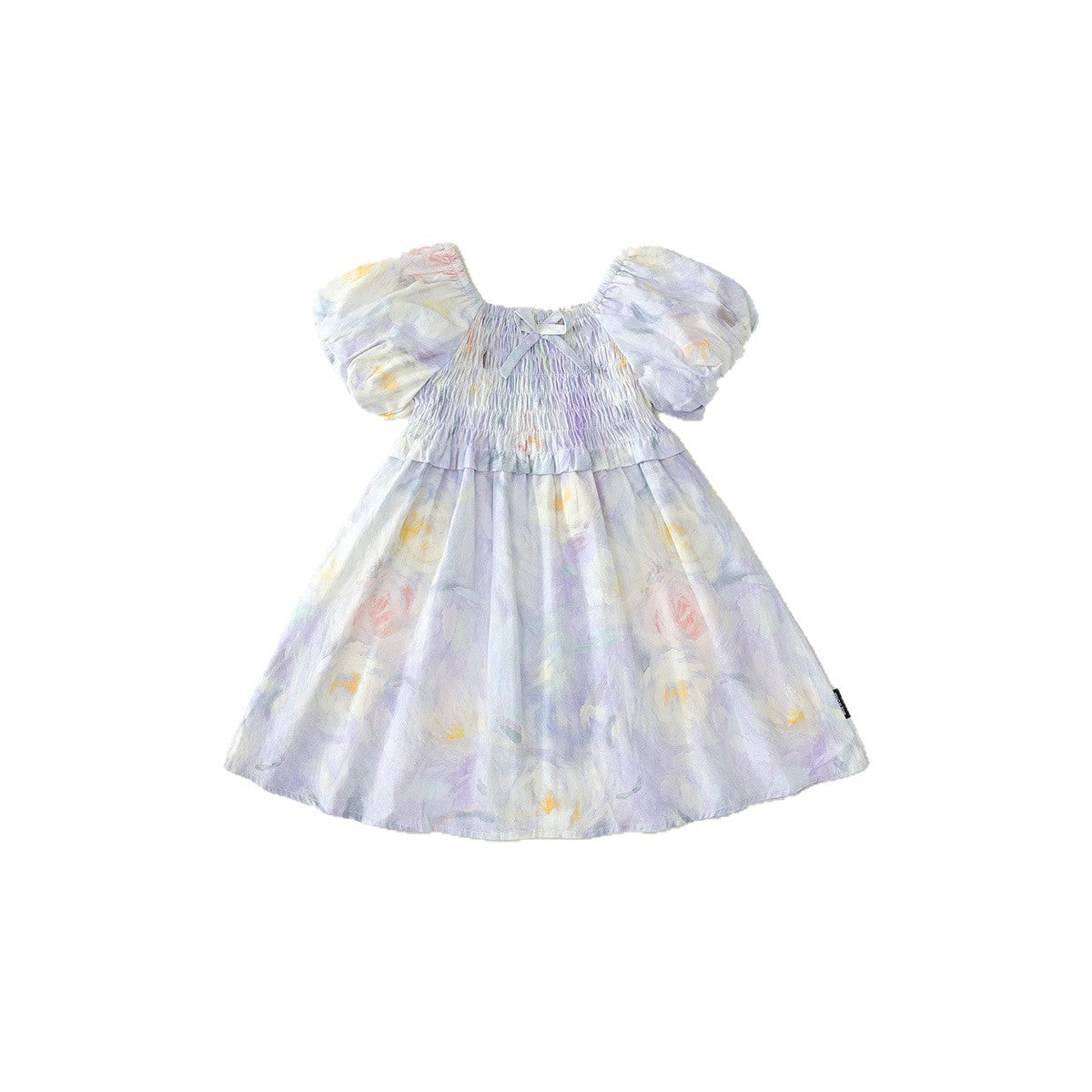 Girls Floral Square Neck Puff Sleeve Summer Dress – Summer Kids Fashion Nepal | Tudoholic