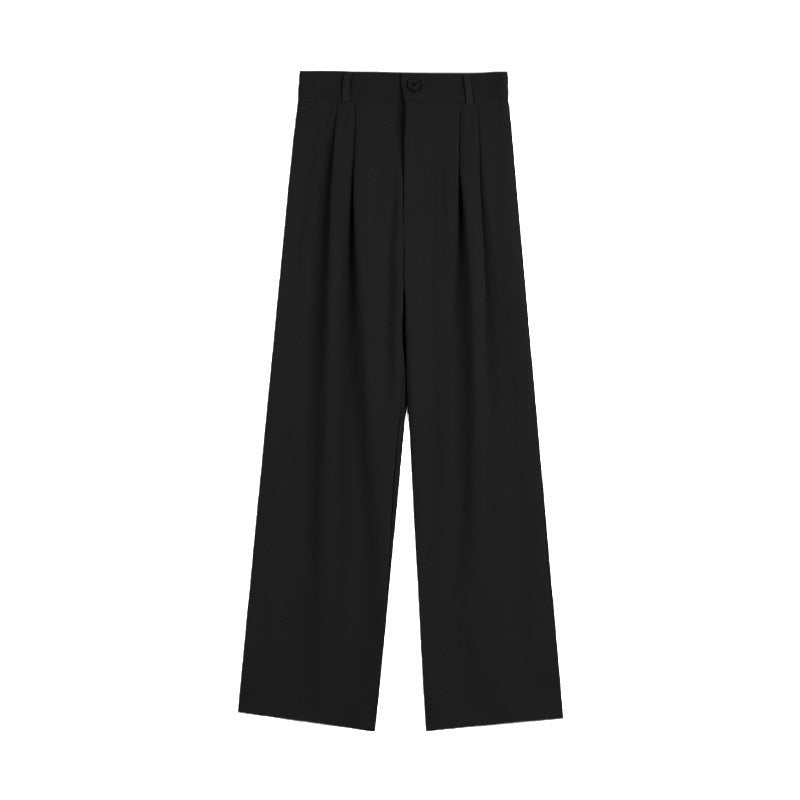High Waist Wide Leg Black Pants for Women