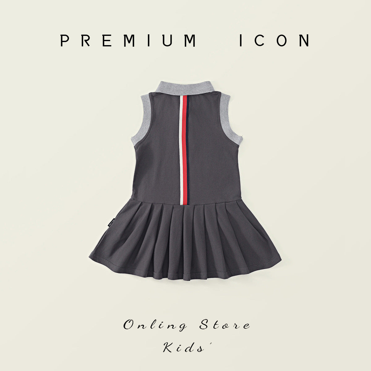 Girls Lapel Pleated Sleeveless Vest Dress Korean Style – Kids Fashion Nepal | Tudoholic