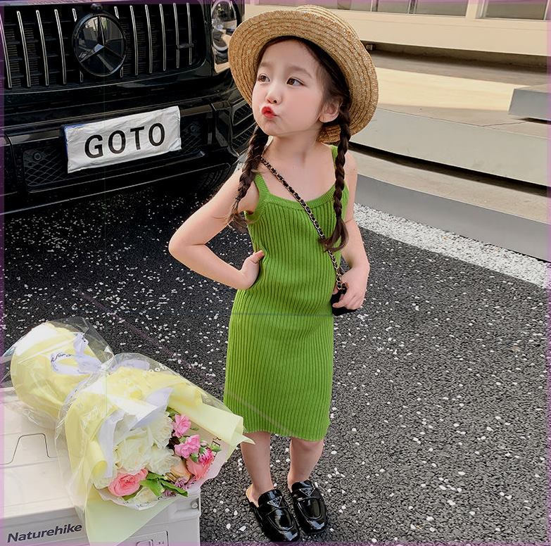 Girls Knitted Suspender Skirt Korean Summer Style – Summer Kids Fashion Nepal | Tudoholic
