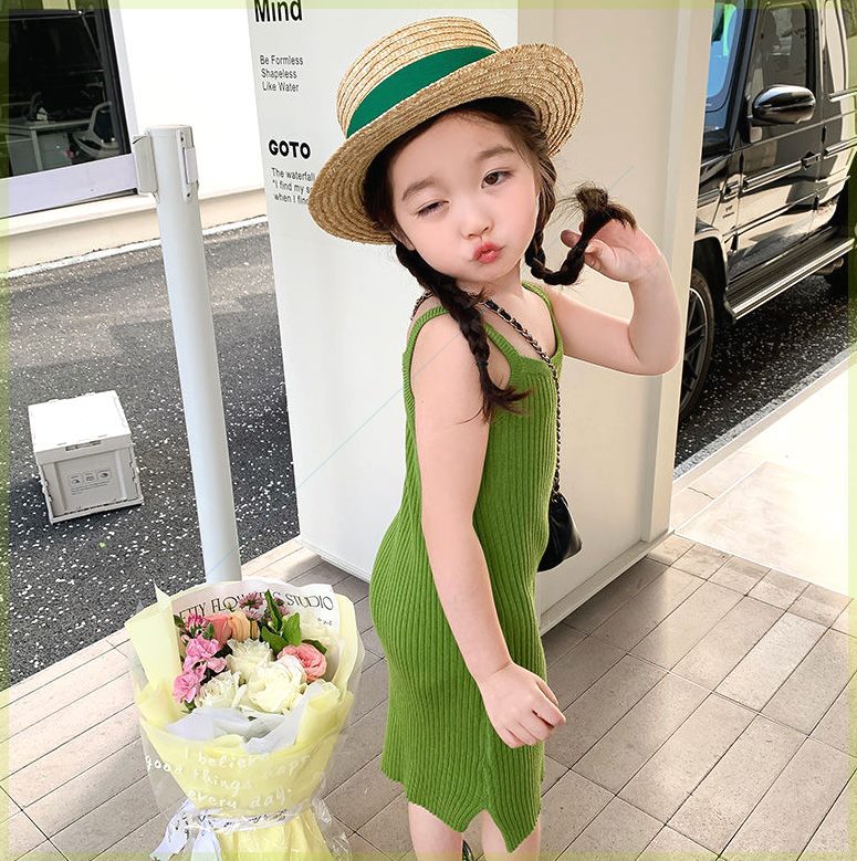 Girls Knitted Suspender Skirt Korean Summer Style – Summer Kids Fashion Nepal | Tudoholic