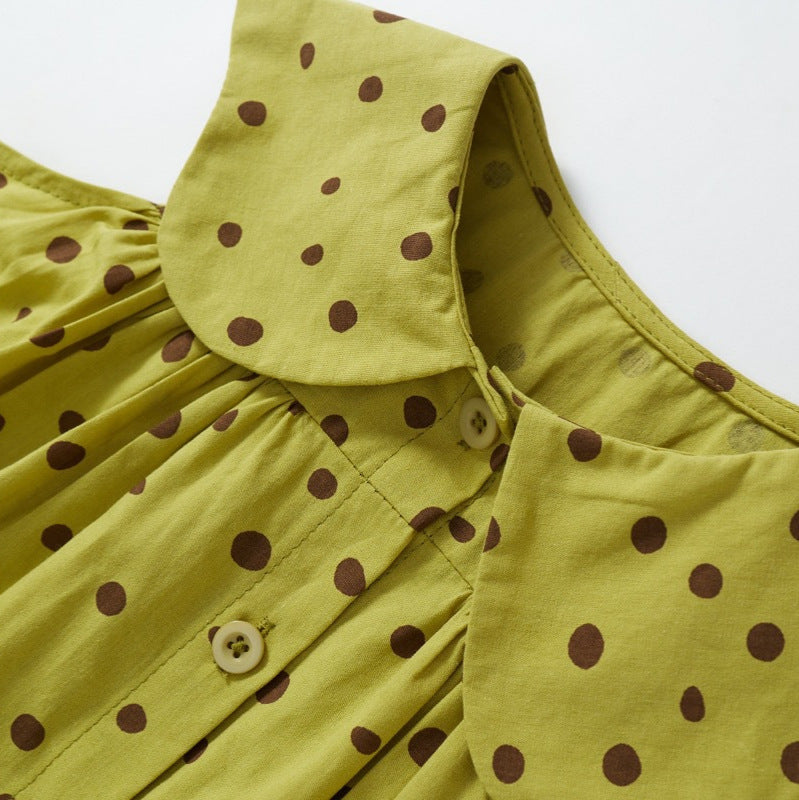 Girls Polka Dot Cotton Sleeveless Summer Dress – Summer Kids Fashion Nepal | Tudoholic