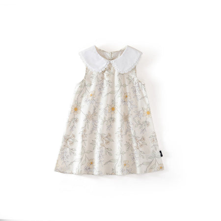 Girls Floral Sleeveless Lapel Princess Dress – Kids Fashion Nepal | Tudoholic