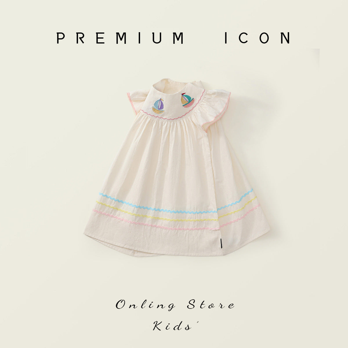 Girls Cotton Fly Sleeve Embroidery Summer Dress – Summer Kids Fashion Nepal | Tudoholic