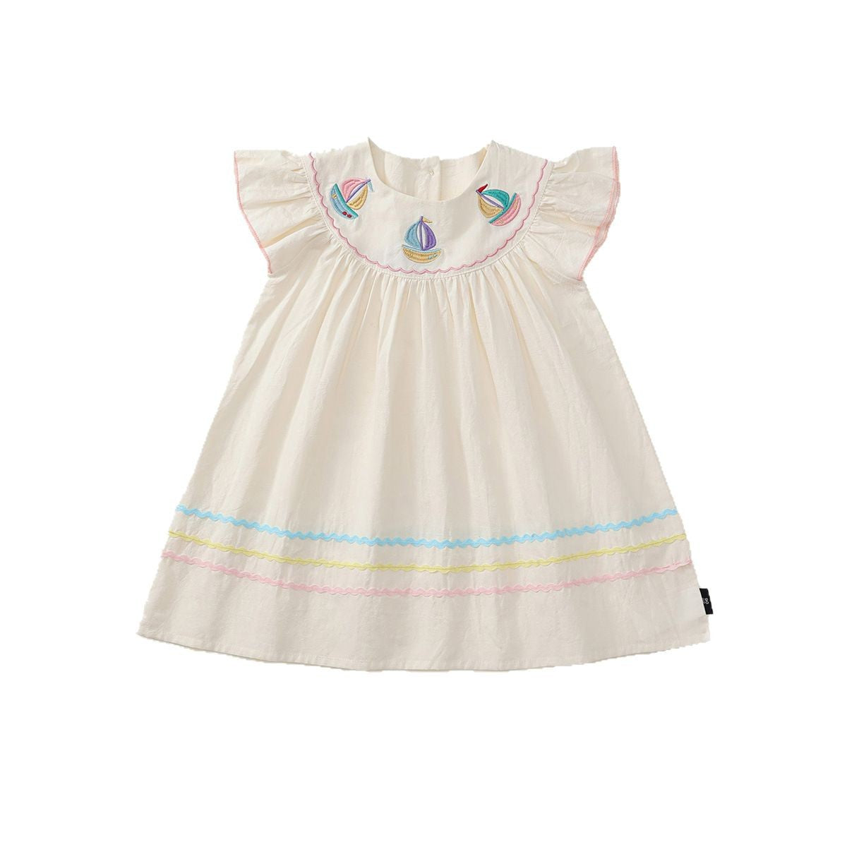 Girls Cotton Fly Sleeve Embroidery Summer Dress – Summer Kids Fashion Nepal | Tudoholic