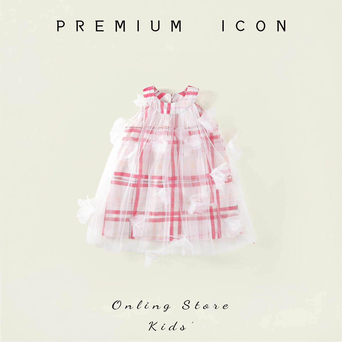 Girls Plaid Bow Mesh Vest Dress Korean Summer – Summer Kids Fashion Nepal | Tudoholic