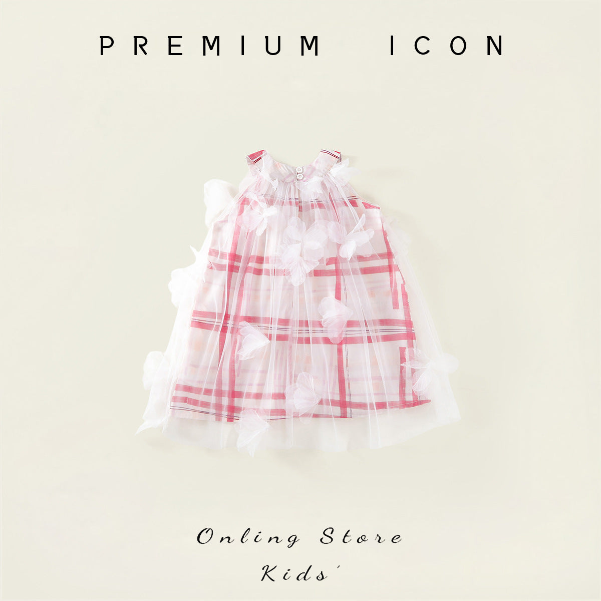 Girls Plaid Bow Mesh Vest Dress Korean Summer – Summer Kids Fashion Nepal | Tudoholic