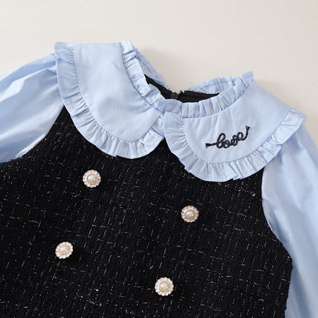 Girls Spring Two-Piece Set Korean Style Outfit – Spring Autumn Kids Fashion Nepal | Tudoholic