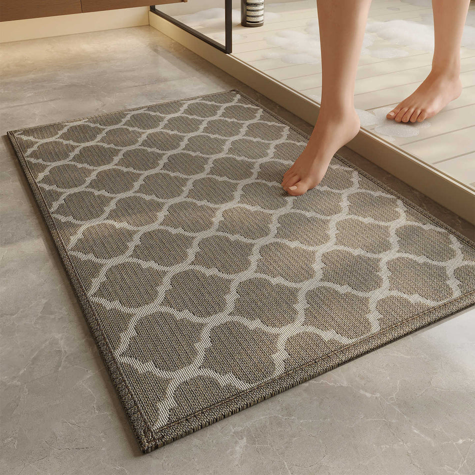 "Artisan Minimalist" Cross-Border Woven-Texture Mat