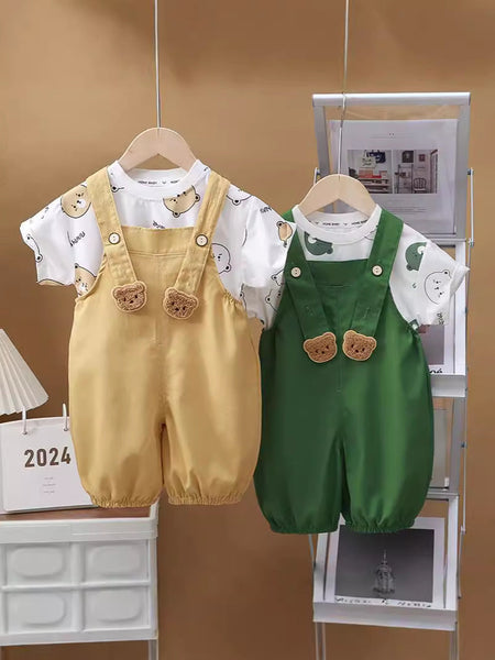 Kids Summer Short Sleeve Overalls Set 2025 – Summer Kids Fashion Nepal | Tudoholic