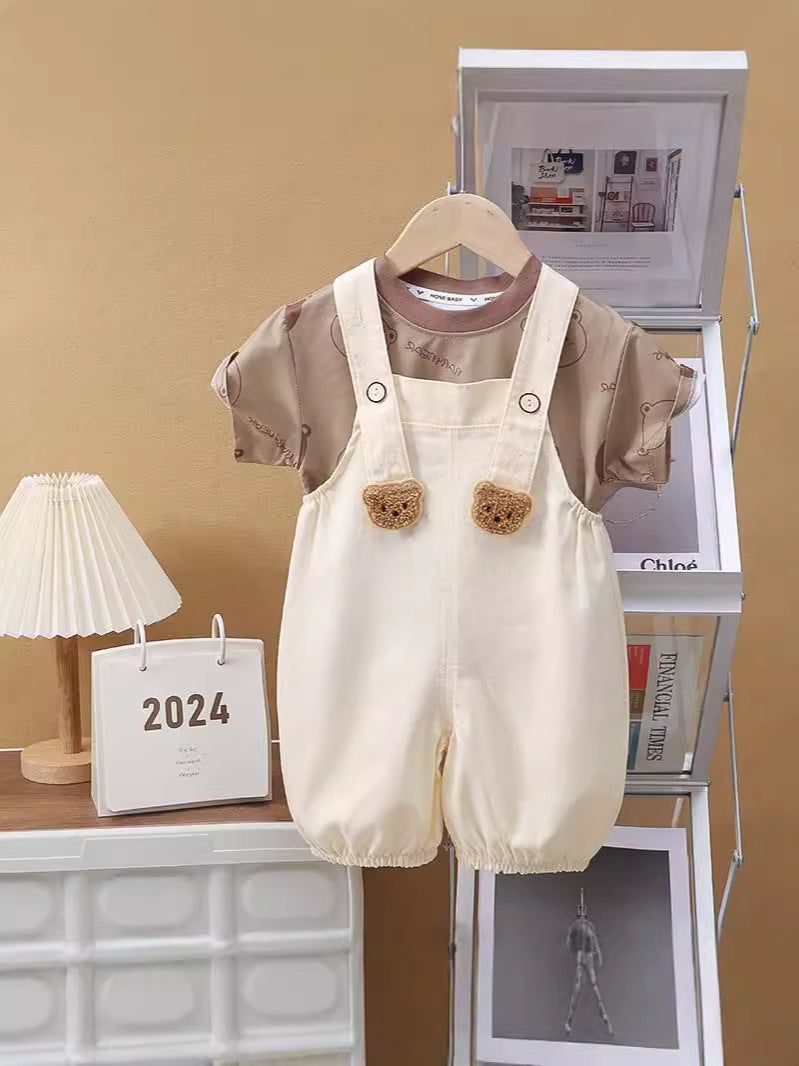 Kids Summer Short Sleeve Overalls Set 2025 – Summer Kids Fashion Nepal | Tudoholic