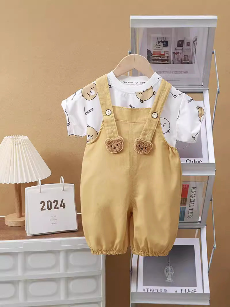Kids Summer Short Sleeve Overalls Set 2025 – Summer Kids Fashion Nepal | Tudoholic