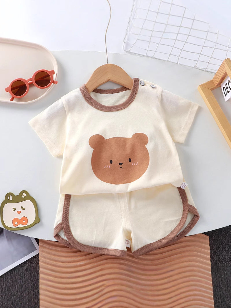 Kids Cotton T-Shirt Set Summer Korean Style Outfit – Summer Kids Fashion Nepal | Tudoholic