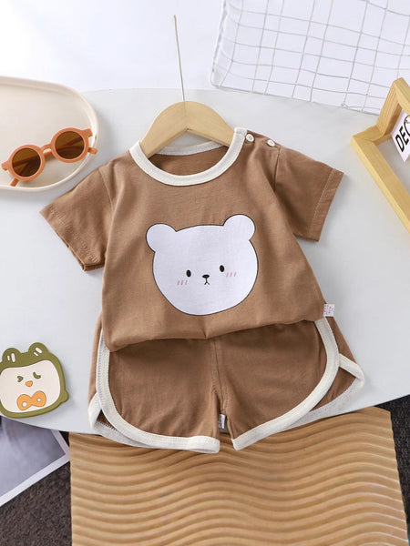 Kids Cotton T-Shirt Set Summer Korean Style Outfit – Summer Kids Fashion Nepal | Tudoholic