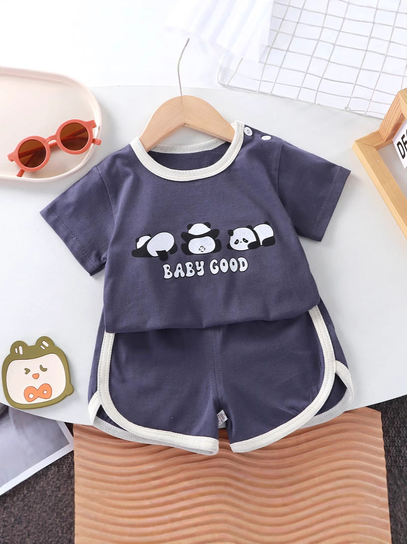 Kids Cotton T-Shirt Set Summer Korean Style Outfit – Summer Kids Fashion Nepal | Tudoholic