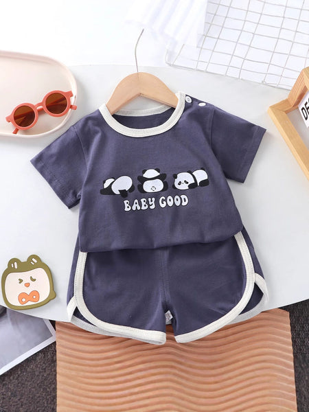 Kids Cotton T-Shirt Set Summer Korean Style Outfit – Summer Kids Fashion Nepal | Tudoholic