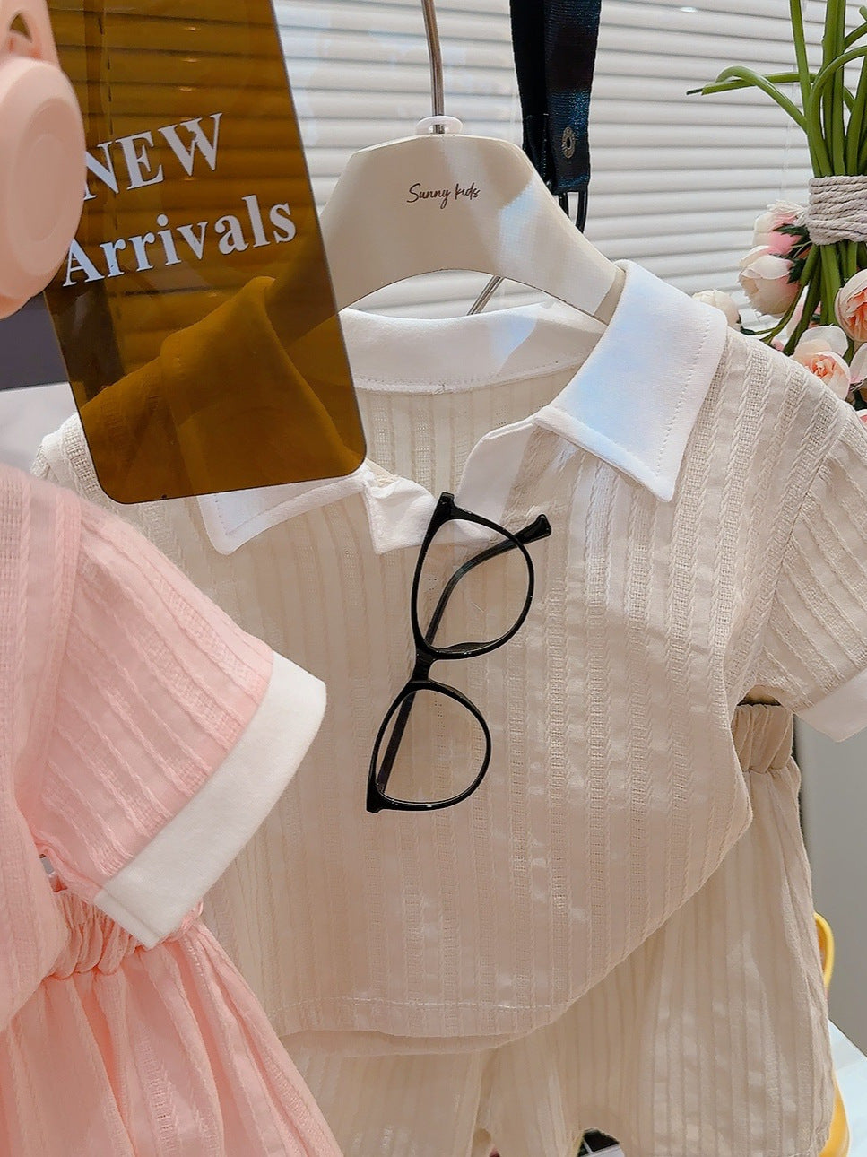 Girls Polo Collar Knitted Jacquard Summer Set – Summer Kids Fashion Nepal | Tudoholic